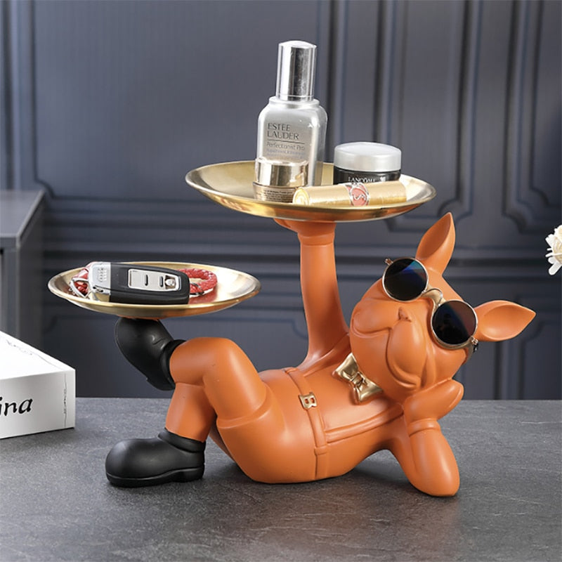 Escultura Bulldog Descolado - Porta Chaves Canto Decor