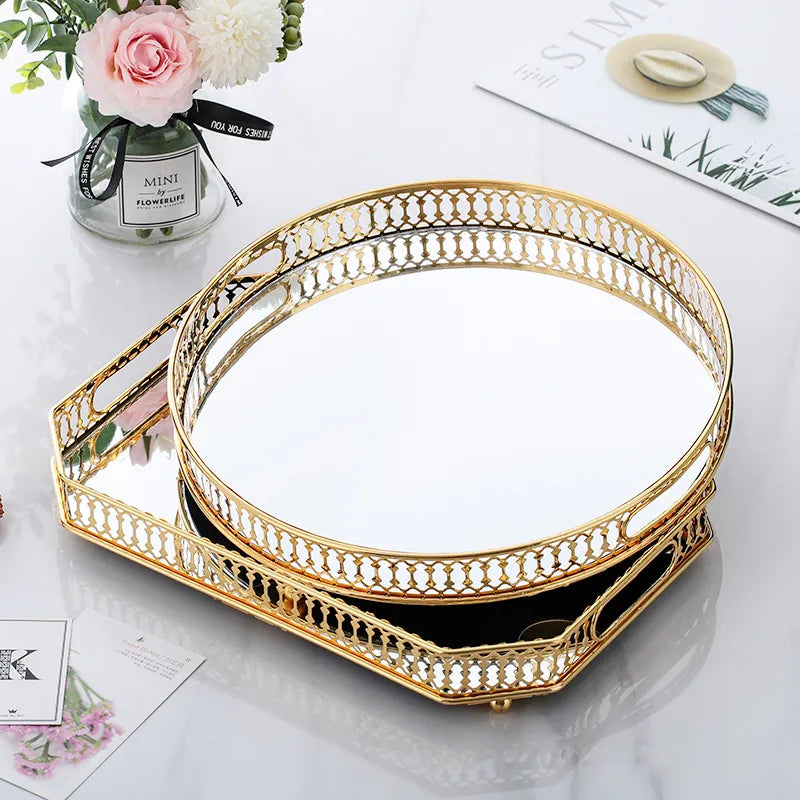 Bandeja Decorativa com Espelho – Sofisticação e Elegância para sua Decoração Canto Decor
