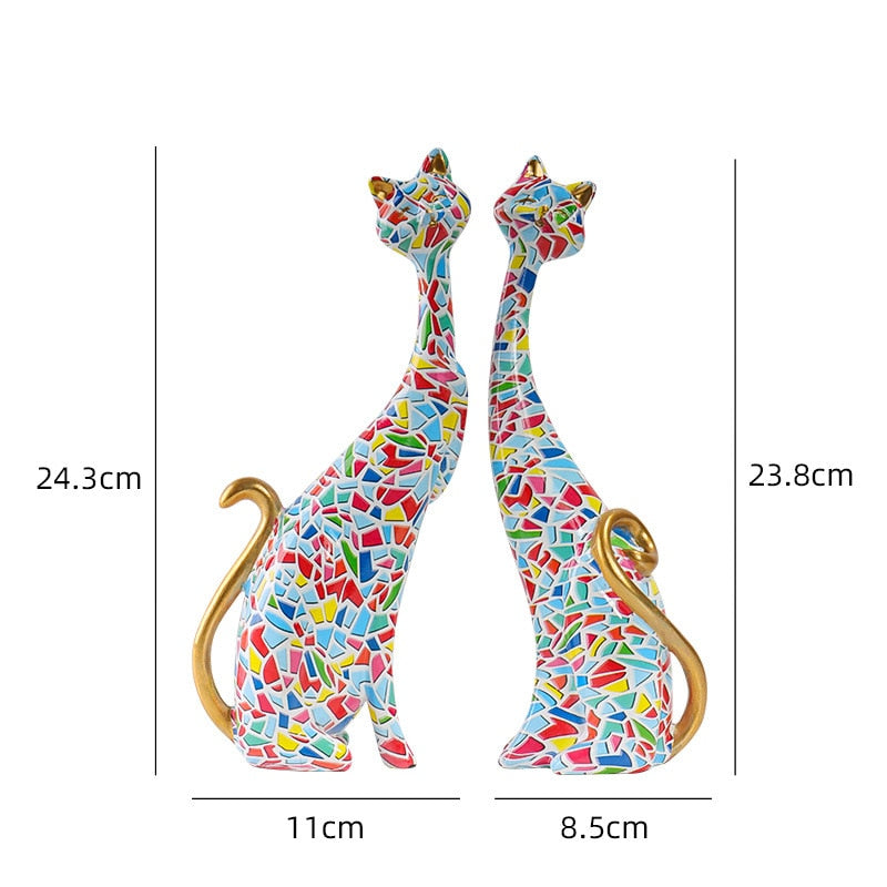Ornamento Gatos em Cores - OFERTA LEVE 2 PAGUE 1 | Canto Decor Canto Decor