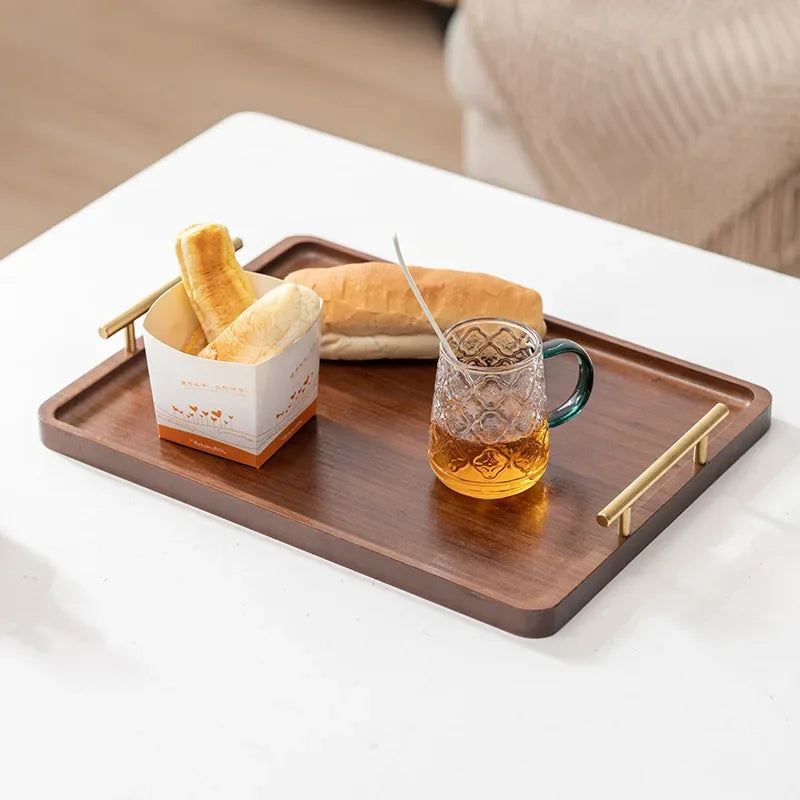 Bandeja Retangular em Madeira Canto Decor