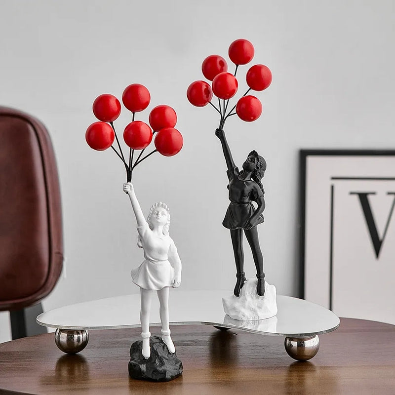 Estatueta Criativa – A Menina Voadora: Arte e Inspiração para Sua Decoração Canto Decor