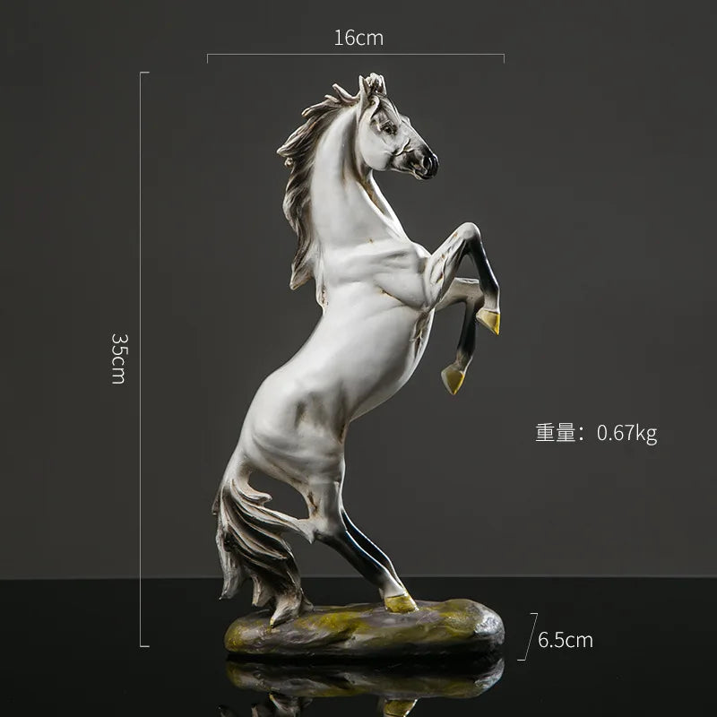 Ornamento Cavalo Imponente Canto Decor