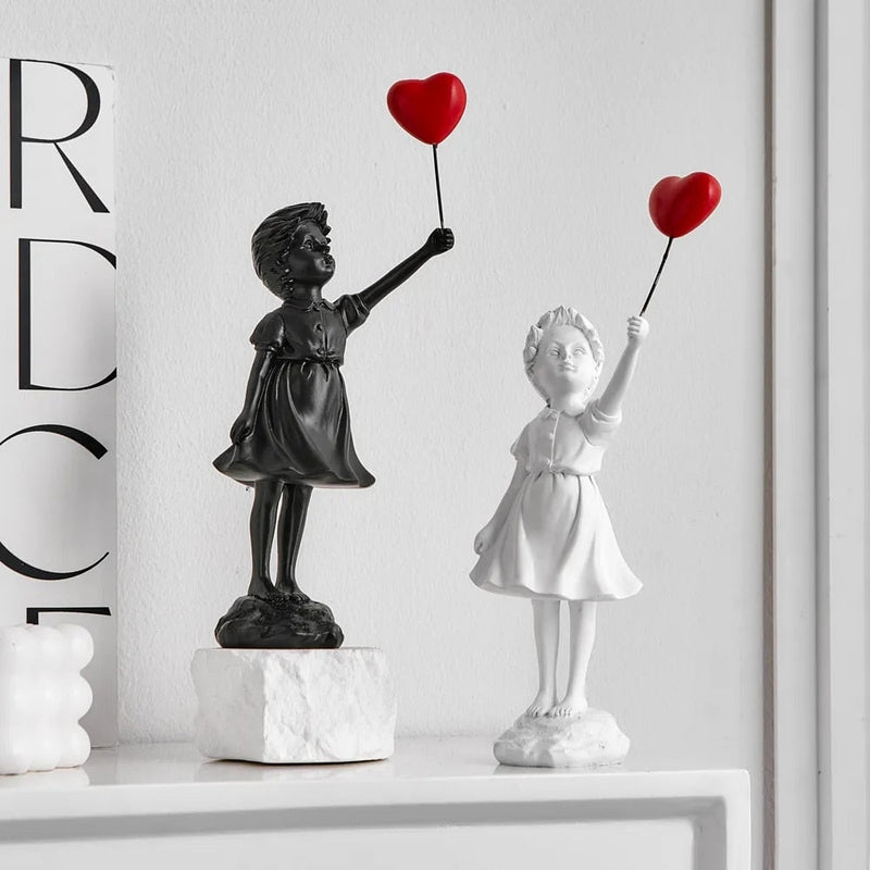 Estatueta Criativa – A Menina Voadora: Arte e Inspiração para Sua Decoração Canto Decor