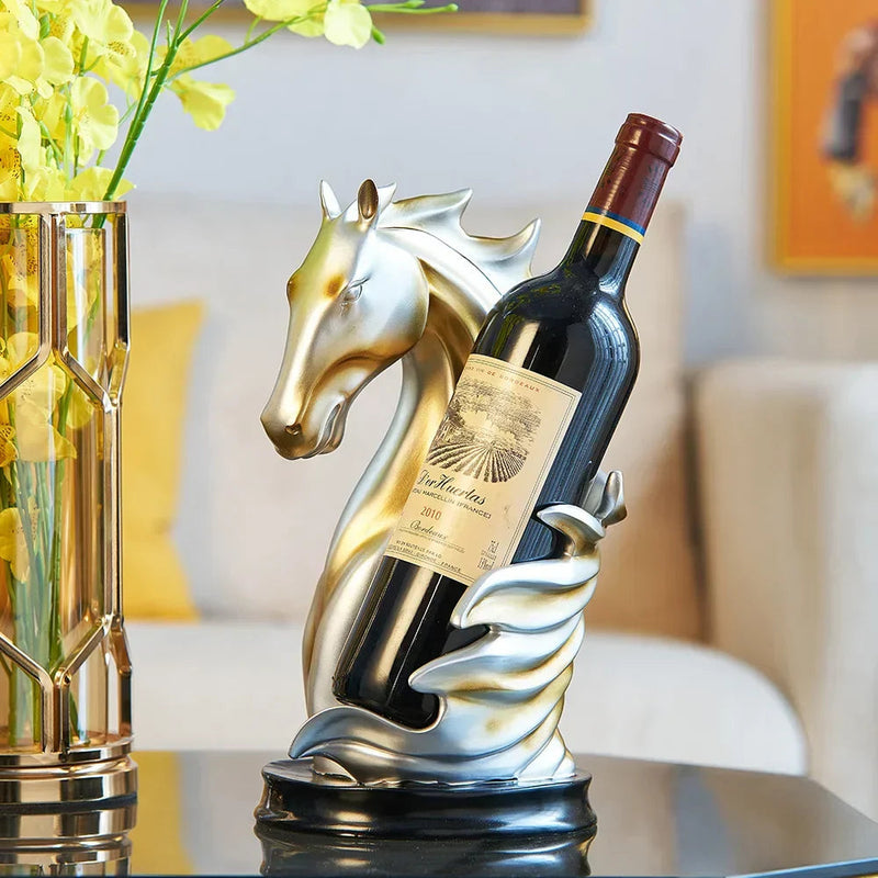 Suporte Para Vinho Estilo Cavalo Canto Decor