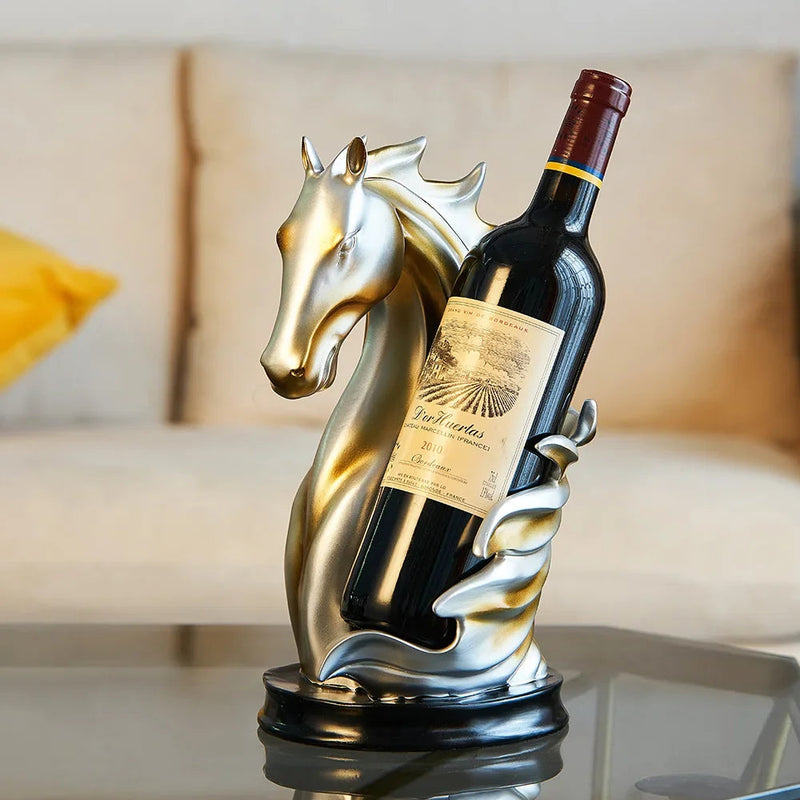Suporte Para Vinho Estilo Cavalo Canto Decor