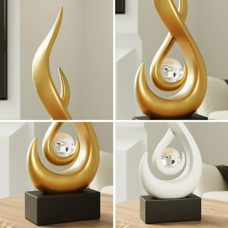 Ornamento Chamas Abstratas Canto Decor