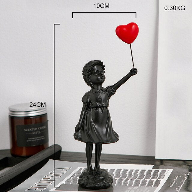 Estatueta Criativa – A Menina Voadora: Arte e Inspiração para Sua Decoração Canto Decor