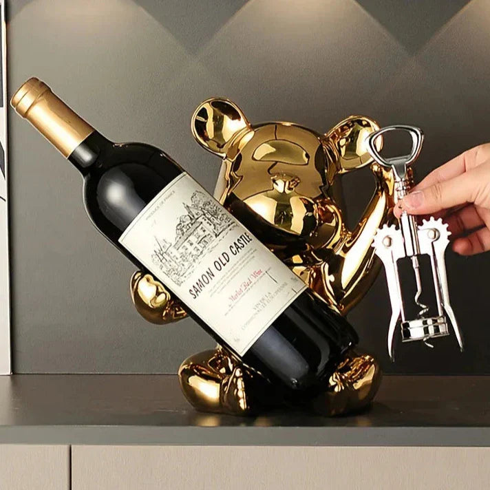 Suporte para Vinhos Estilo Urso Canto Decor