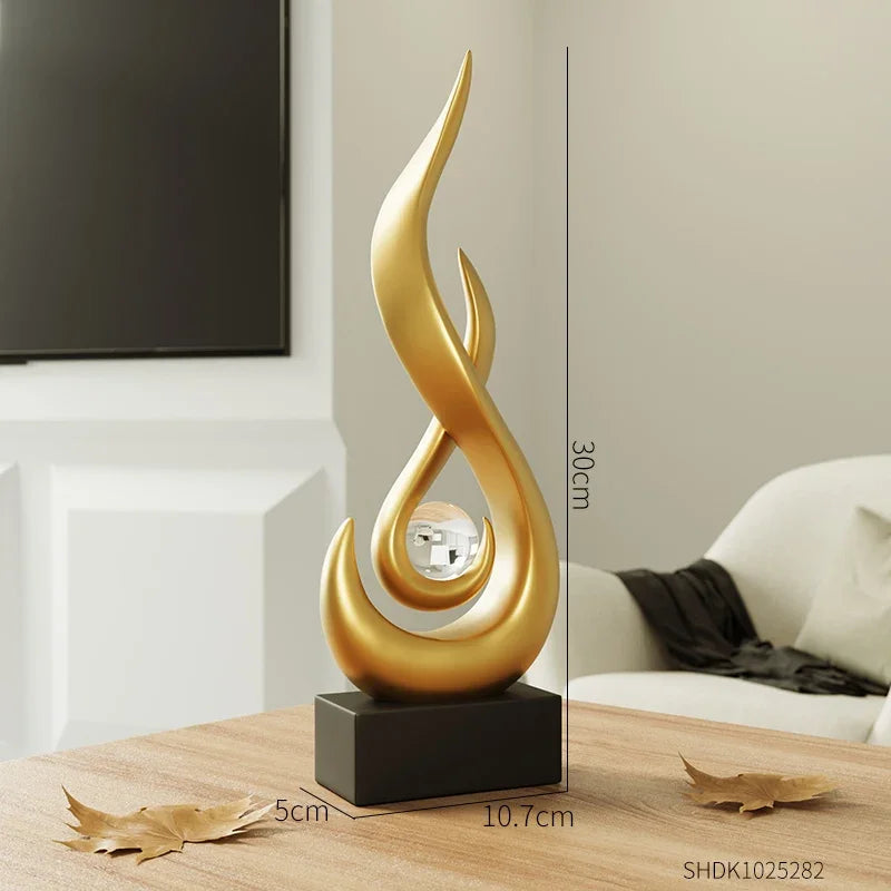 Ornamento Chamas Abstratas Canto Decor