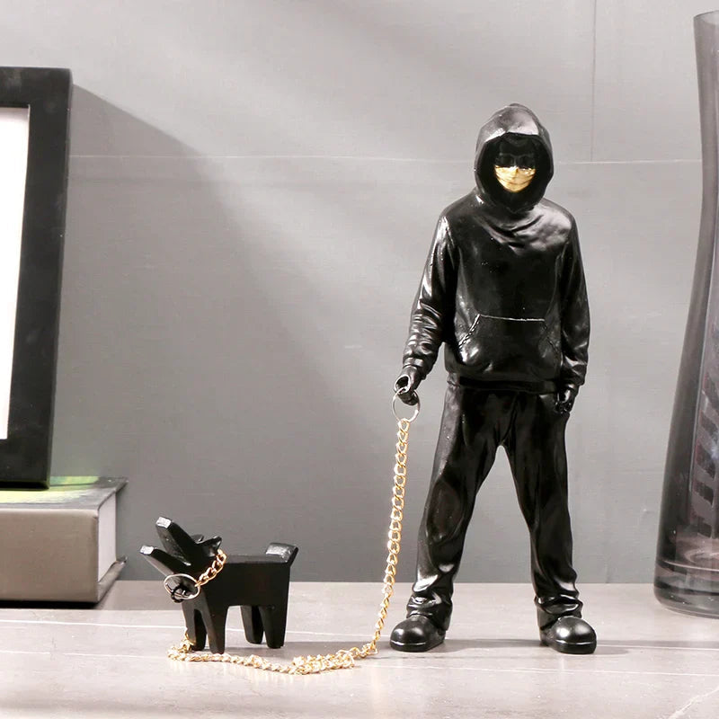 Ornamento Banksy - Homem e o Cachorro Canto Decor