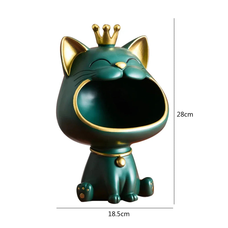 Ornamento Criativo Gato Boca Grande Canto Decor