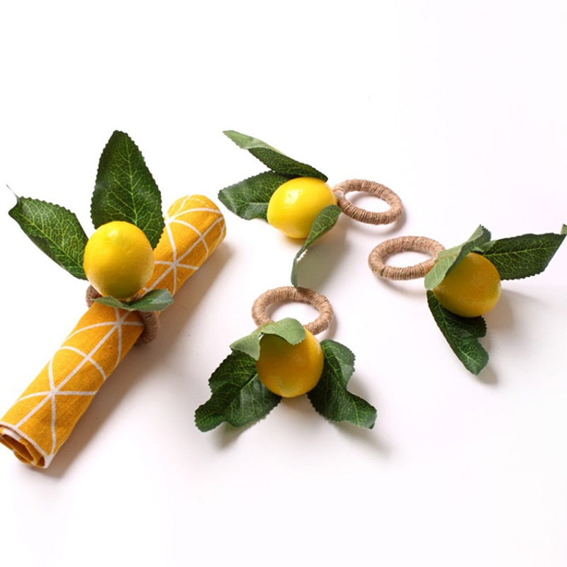 Jogo de Porta-Guardanapos Limão Siciliano – Toque de Frescor e Sofisticação para Sua Mesa Canto Decor