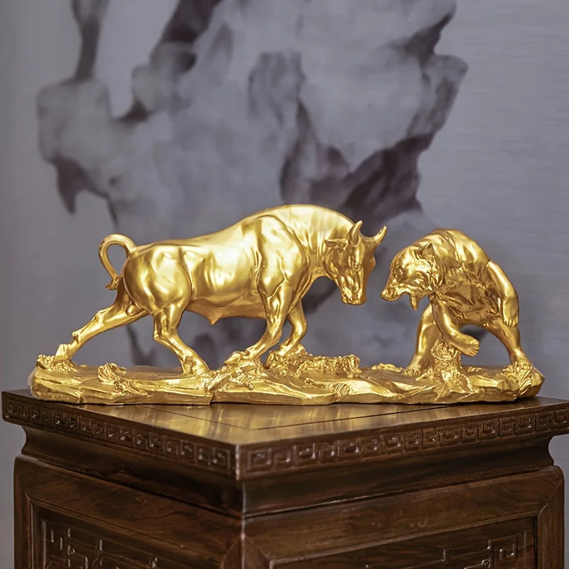 Ornamento o Tigre e o Touro Canto Decor