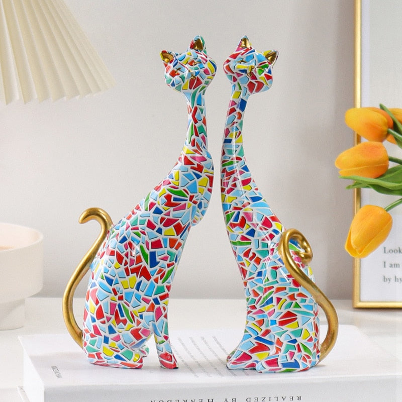 Ornamento Gatos em Cores - OFERTA LEVE 2 PAGUE 1 | Canto Decor Canto Decor
