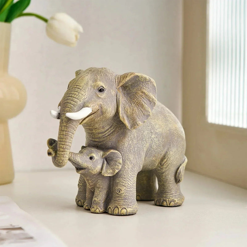 Ornamento Elefantes Mãe e Filho Canto Decor