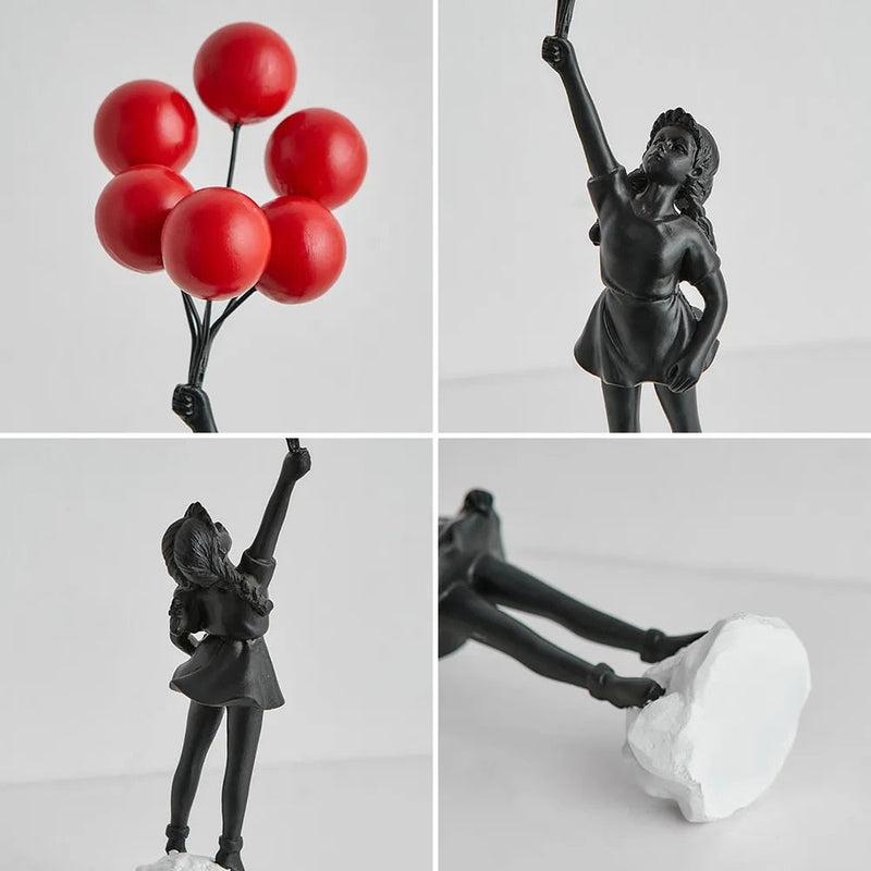 Estatueta Criativa – A Menina Voadora: Arte e Inspiração para Sua Decoração Canto Decor