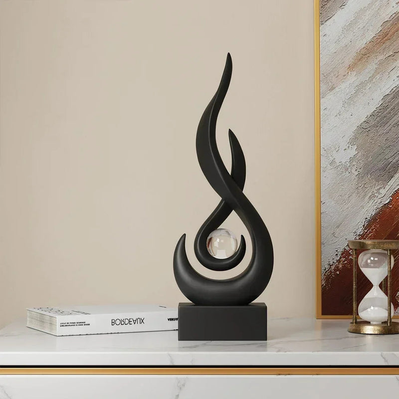 Ornamento Chamas Abstratas Canto Decor