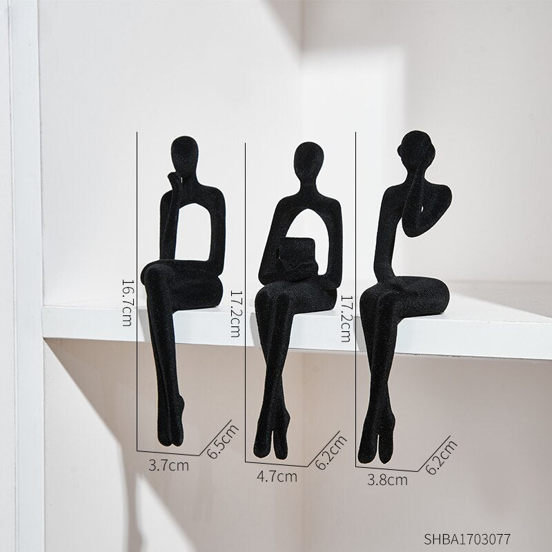 Estatuetas Minimalistas Trio Pensador Canto Decor