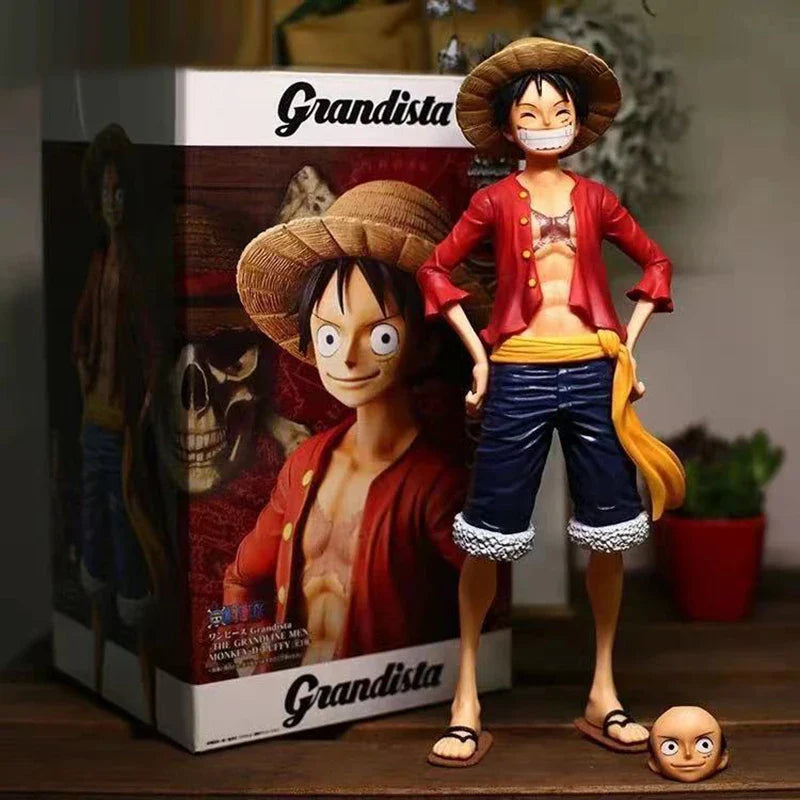 Boneco Luffy One Piece anime | 27cm | Figura de ação macaco luffy clássico brinquedo vivo decoração Canto Decor