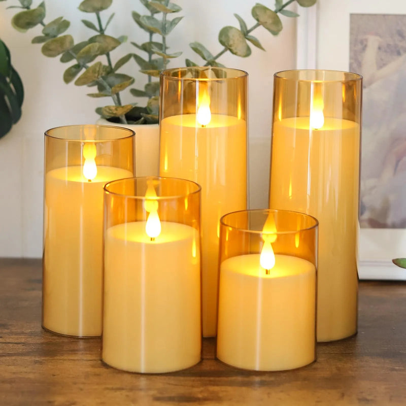 Velas Artificiais em Acrílico - Conjunto de 3 peças | Decore PAZ Canto Decor