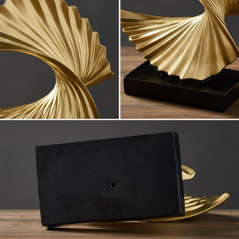 Ornamento Moderno Abstrato A Onda Canto Decor