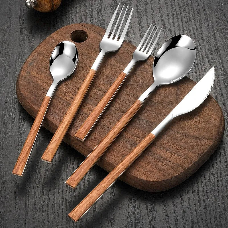 Jogo de Talheres de Aço Inox – 30 Peças | Elegância e Durabilidade para Sua Mesa Canto Decor