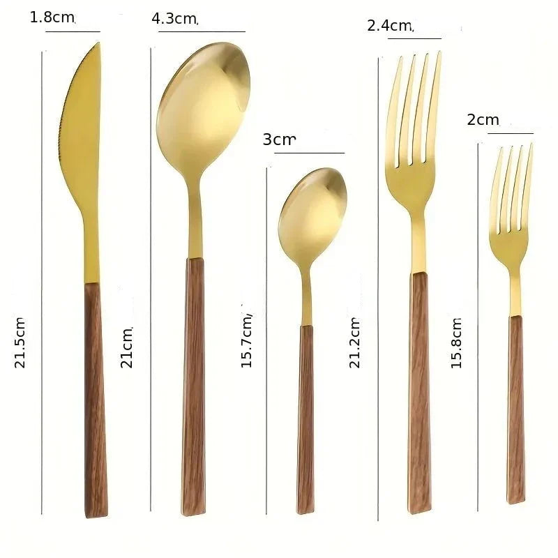 Jogo de Talheres de Aço Inox – 30 Peças | Elegância e Durabilidade para Sua Mesa Canto Decor