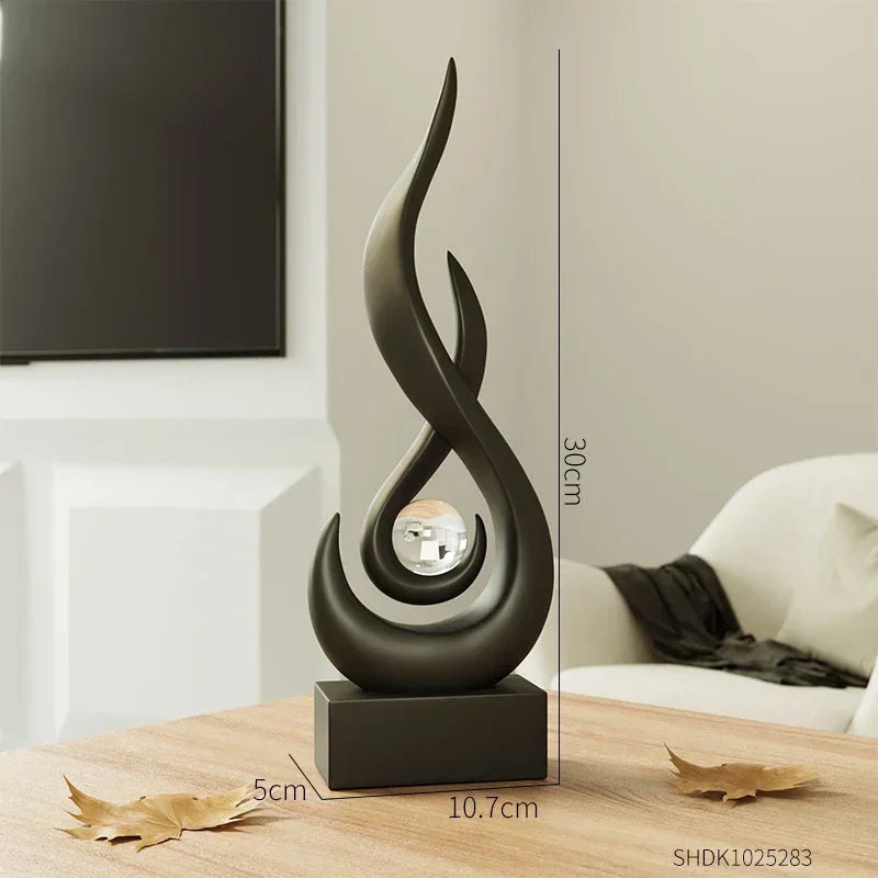 Ornamento Chamas Abstratas Canto Decor