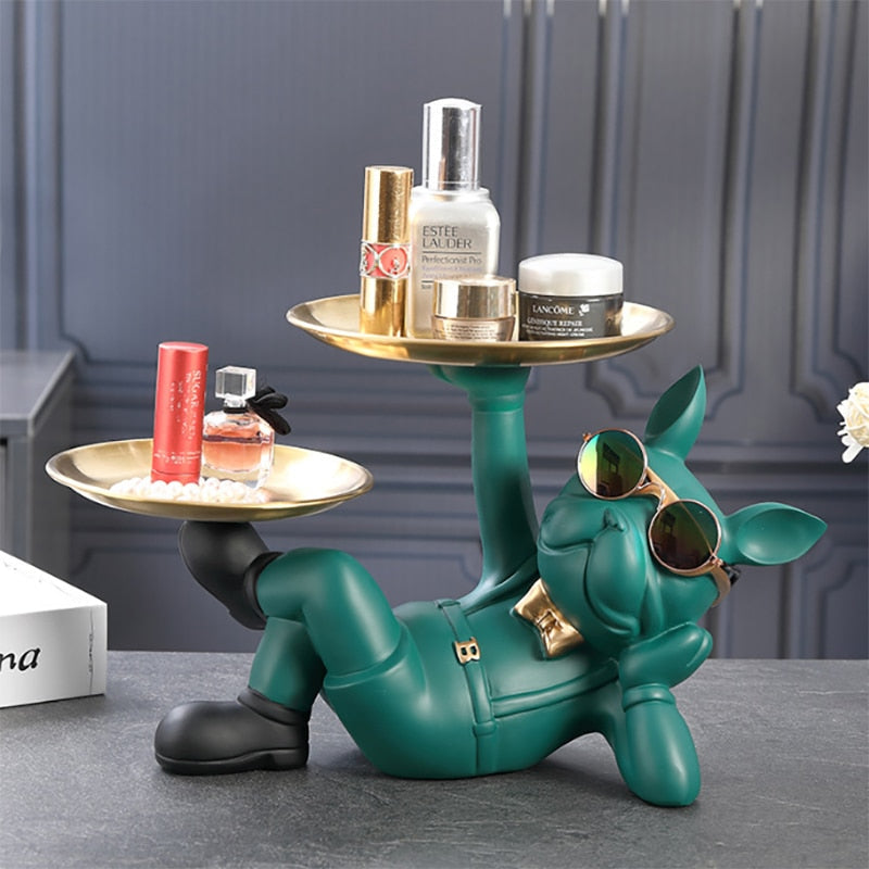 Escultura Bulldog Descolado - Porta Chaves Canto Decor