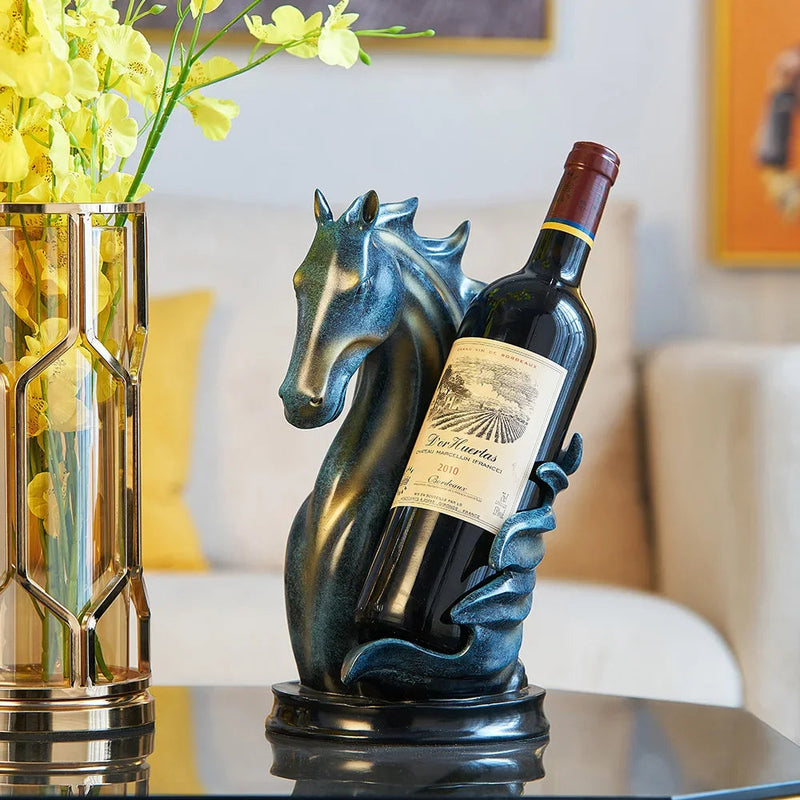 Suporte Para Vinho Estilo Cavalo Canto Decor