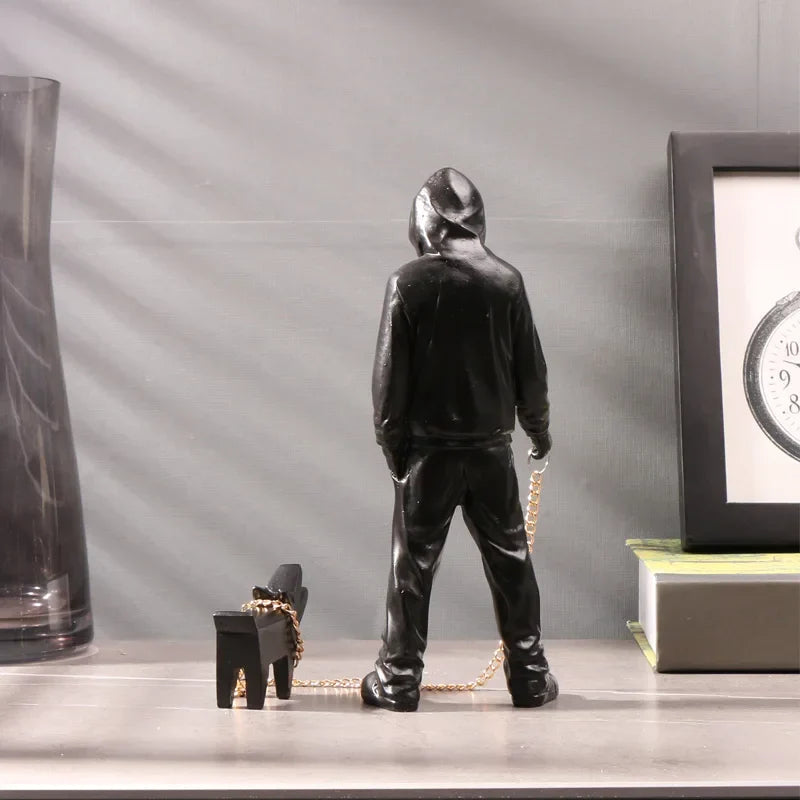 Ornamento Banksy - Homem e o Cachorro Canto Decor