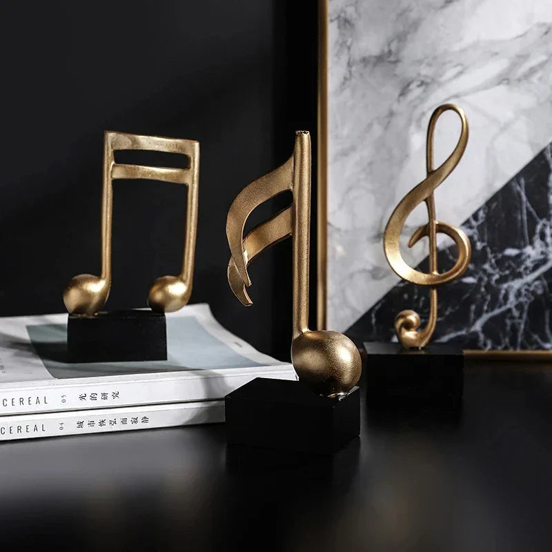 Ornamento Notas Musicais Douradas – Elegância e Harmonia na Sua Decoração 🎶✨ Canto Decor