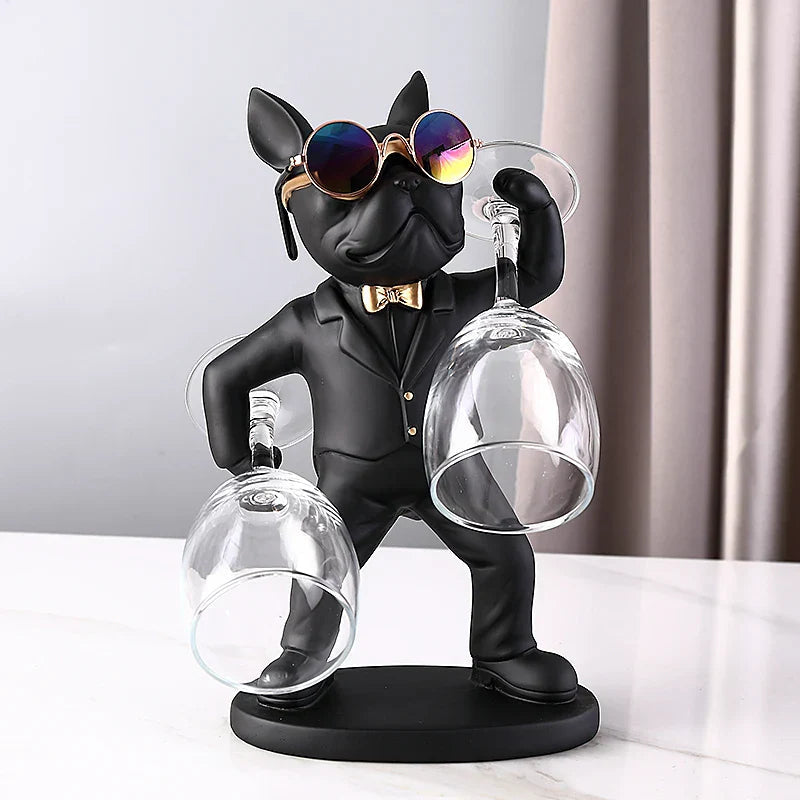 Ornamento Bulldog Porta Taças Canto Decor