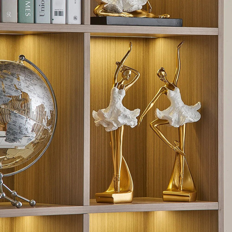Estatueta A Bailarina Dourada Canto Decor