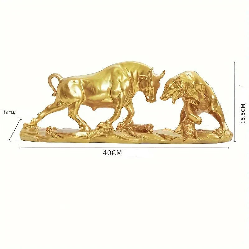 Ornamento o Tigre e o Touro Canto Decor