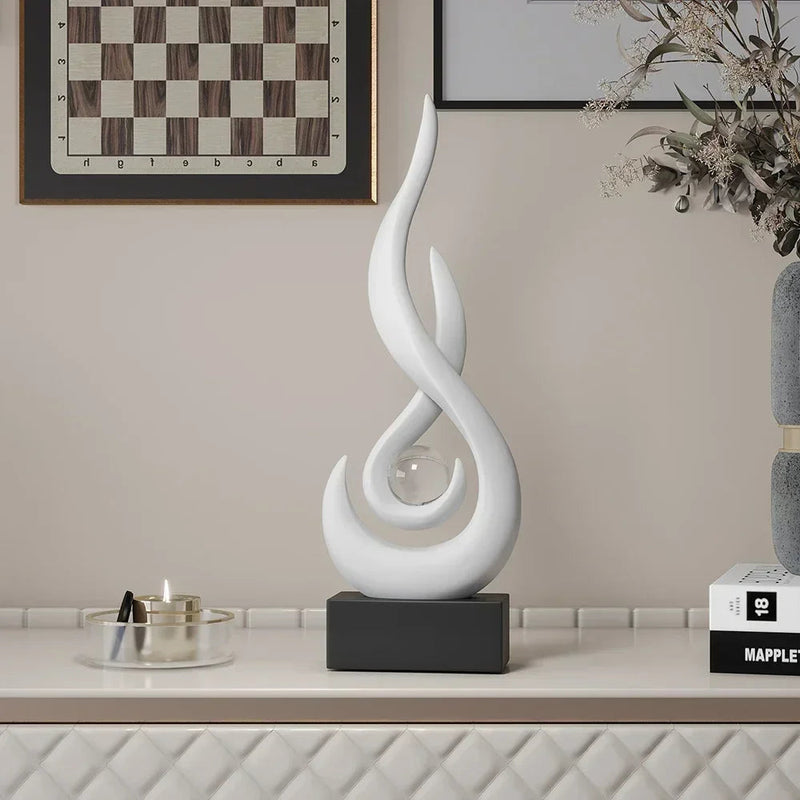 Ornamento Chamas Abstratas Canto Decor