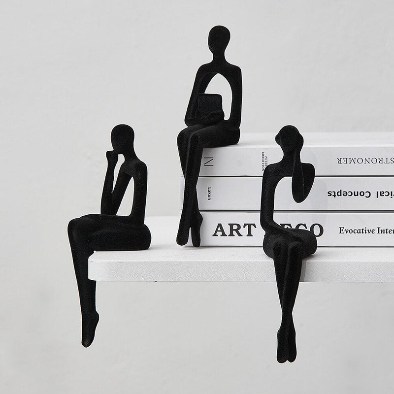 Estatuetas Minimalistas Trio Pensador Canto Decor