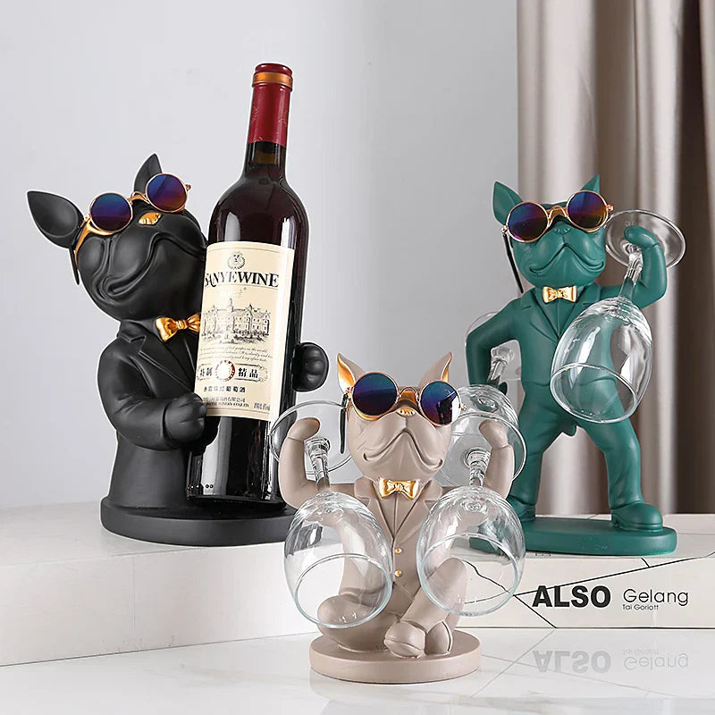 Ornamento Bulldog Porta Taças Canto Decor