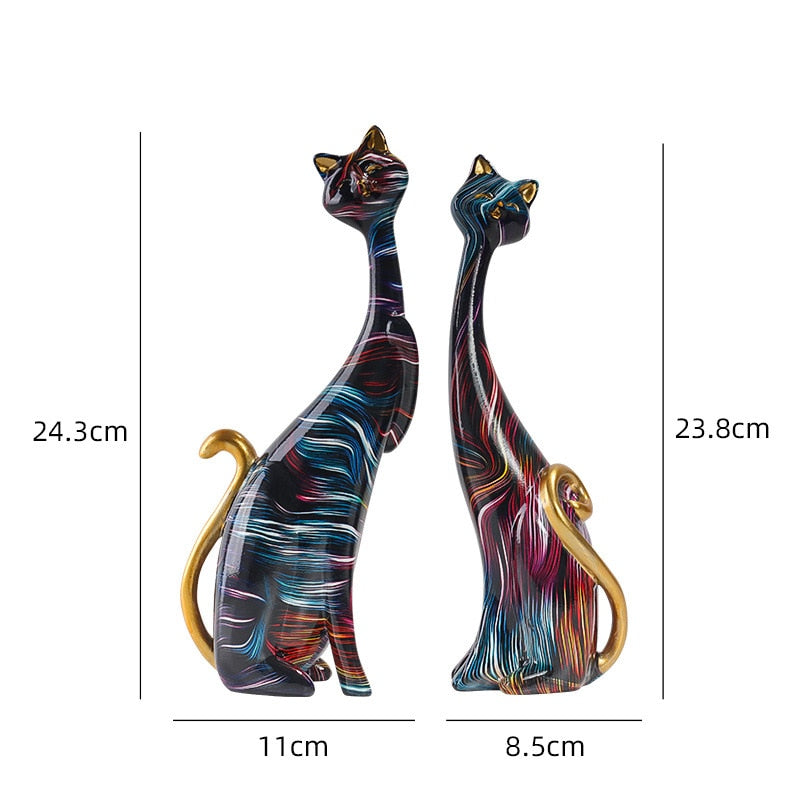 Ornamento Gatos em Cores - OFERTA LEVE 2 PAGUE 1 | Canto Decor Canto Decor