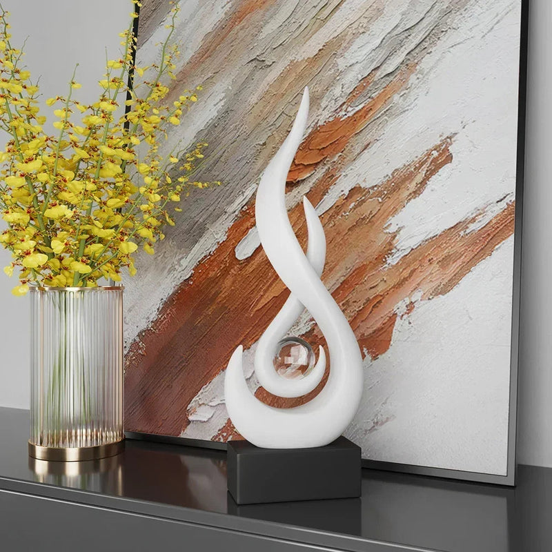 Ornamento Chamas Abstratas Canto Decor