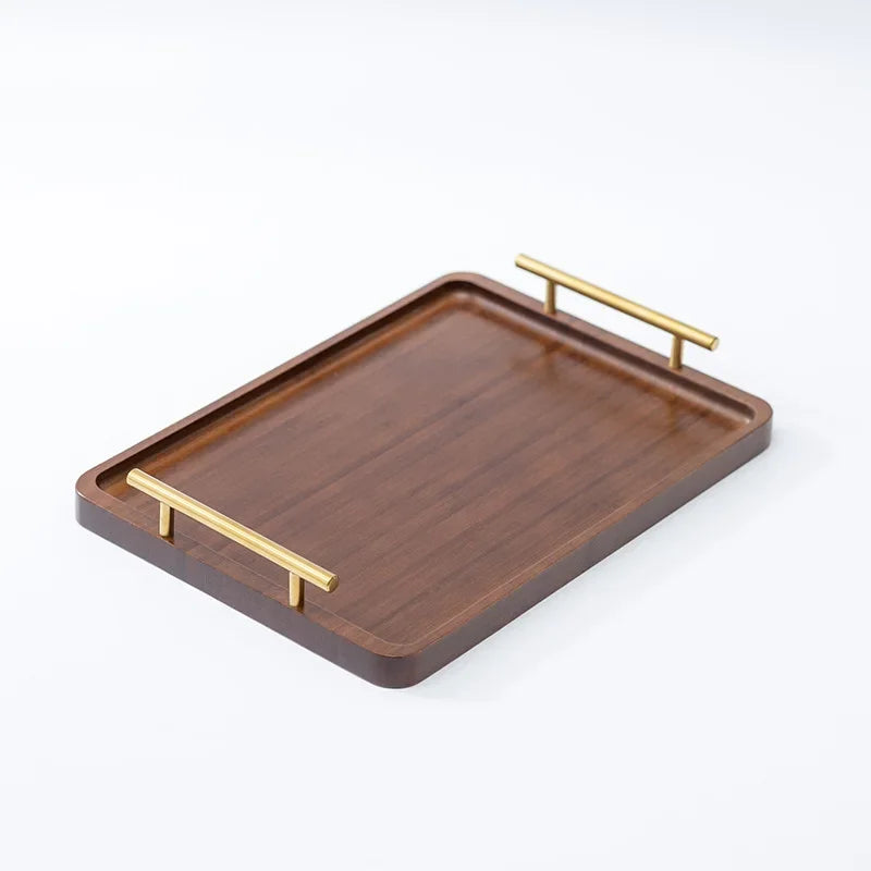 Bandeja Retangular em Madeira Canto Decor