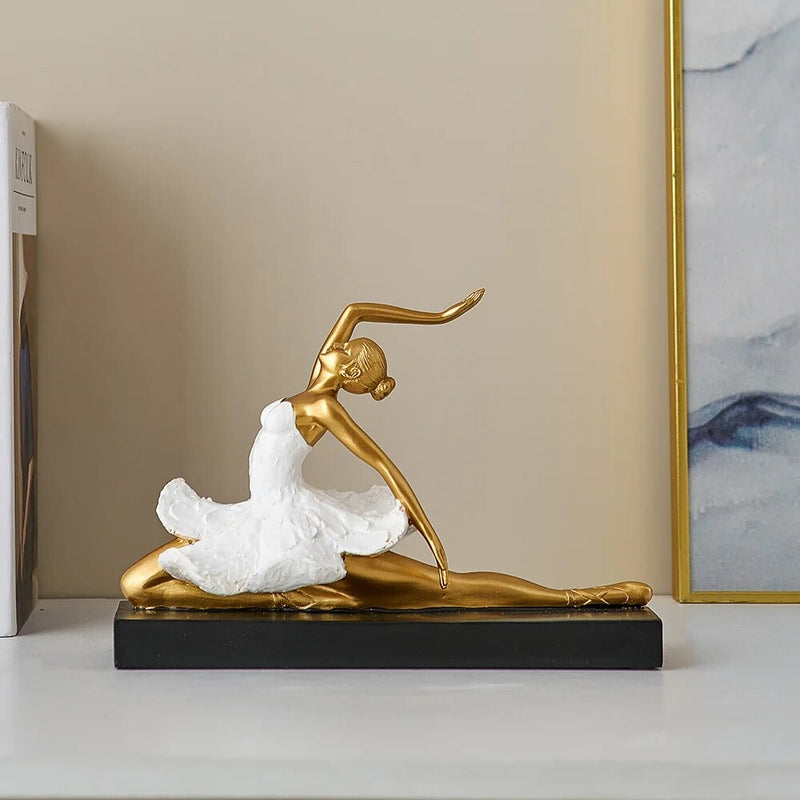 Estatueta A Bailarina Dourada Canto Decor