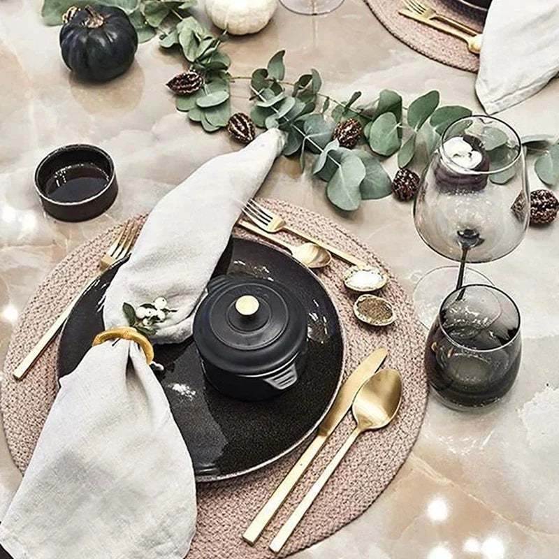 Porta Guardanapos Anéis de Bambú - Jogo com 6 Peças | Canto Decor Canto Decor