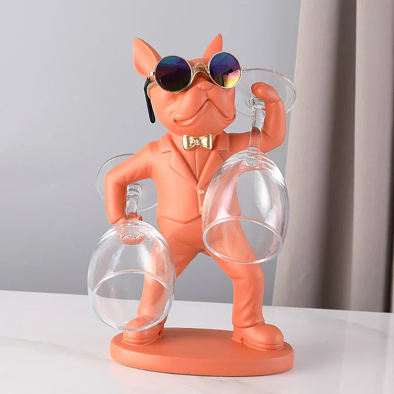 Ornamento Bulldog Porta Taças Canto Decor