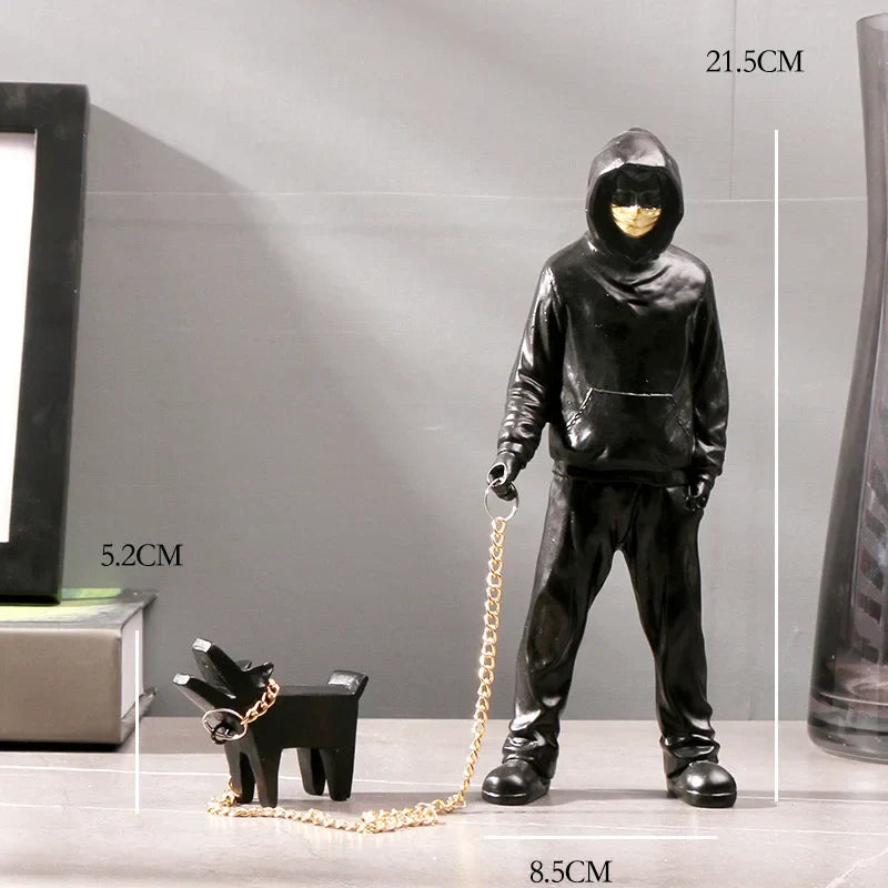 Ornamento Banksy - Homem e o Cachorro Canto Decor
