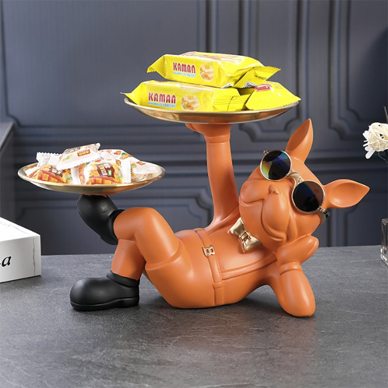 Escultura Bulldog Descolado - Porta Chaves Canto Decor