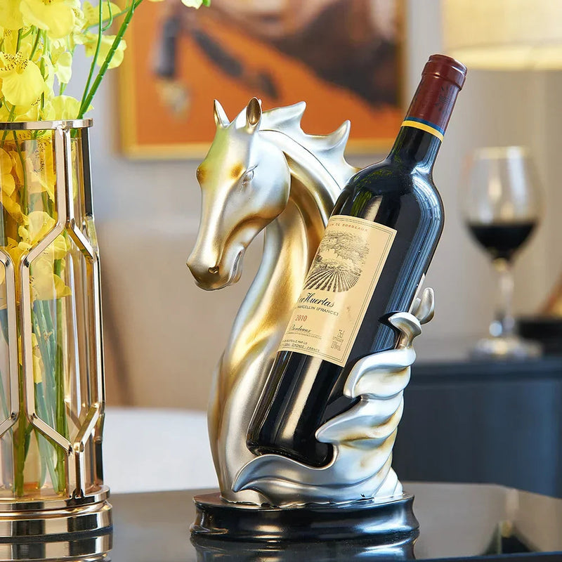 Suporte Para Vinho Estilo Cavalo Canto Decor
