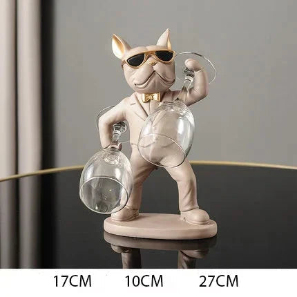 Ornamento Bulldog Porta Taças Canto Decor