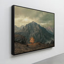 Quadro Decorativo 4K : Sarça Ardente - encontro de Deus com Moisés | Arte Cristã, máxima resolução 🔥⛰️ Canto Decor