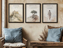 Trilogia Espiritual, 3 quadros decorativos cristãos 